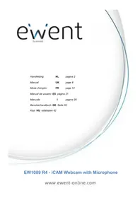 Notice Ewent EW1089 R4 Webcam