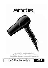 Notice Andis LCS1 Sèche cheveux