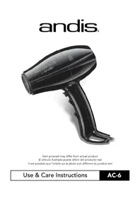 Notice Andis PRO DRY ELITE AC6 Sèche cheveux