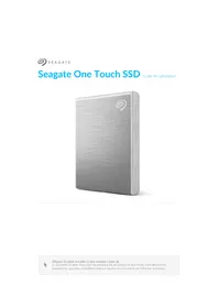 Notice SEAGATE ONE TOUCH SSD SSD