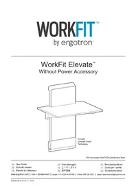 Notice Ergotron WORKFIT ELEVATE Support d'écran ergonomique