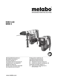 Notice METABO MHE 5 Martello