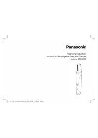 Notice PANASONIC ERGK80 Sakal düzeltici