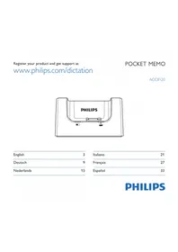 Notice PHILIPS ACC8120 Dock station