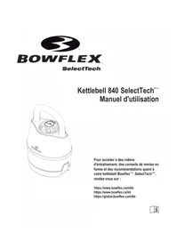 Notice BOWFLEX SELECTTECH 840 Équipement de fitness