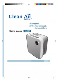 Notice Clean Air Optima CA807 Luchtbevochtiger