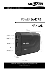 Notice ANSMANN POWERBANK 7.0 Batterie portable
