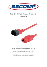 Notice Secomp 19.08.1520 Câble pour ordinateur et périphérique