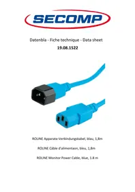 Notice Secomp 19.08.1522 Câble pour ordinateur et périphérique