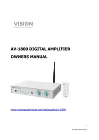 Notice VISION AV1800 Recepteur