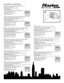 Notice Master Lock 8120 Coffre-fort à combinaison