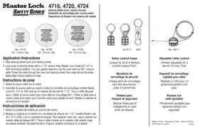 Notice Master Lock 4724 Dispositif de sécurité