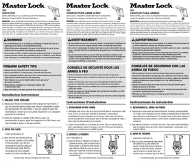 Notice Master Lock 107 Cadenas de sécurité