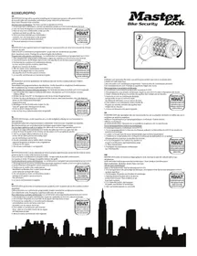 Notice Master Lock 8226 Cadenas à combinaison