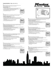 Notice Master Lock 8392 Cadenas à combinaison