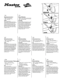 Notice Master Lock 8418EURD Antivol câblé