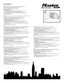 Notice Master Lock 8231 Cadenas à combinaison