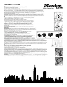 Notice Master Lock 8196 Antivol vélo