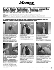 Notice Master Lock 1670 Serrure