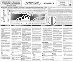 Notice BONTEMPI RECORDER Enregistreur audio