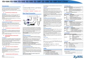 Notice ZYXEL ES105S Commutateur