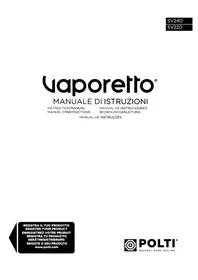 Notice POLTI VAPORETTO SV220 Nettoyeur à vapeur