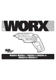 Notice WORX WX254.3 Visseuse