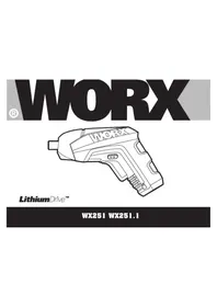 Notice WORX WX251 Visseuse