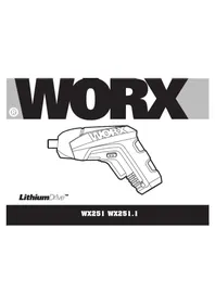 Notice WORX WX251.1 Visseuse