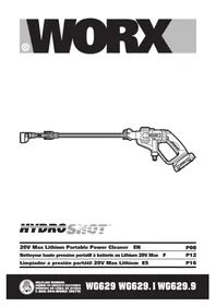 Notice WORX WG629.9 Nettoyeur haute pression