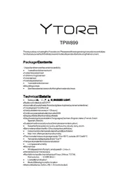 TPW899 Ytora