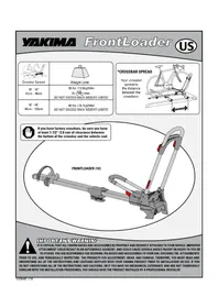 Notice Yakima FRONTLOADER Bike rack