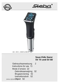 Notice STEBA SV 80 Muut keittiölaitteet