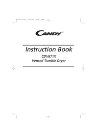 Notice CANDY CDV 671 XSY Suszarka do ubrań
