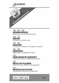 Notice AURIOL IAN 289160 Relógio