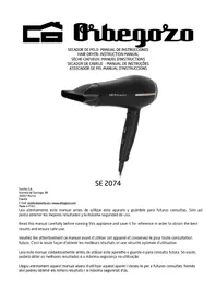 Notice Orbegozo SE 2074 Secador de pelo