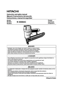 Notice HITACHI N5008AC Grapadora