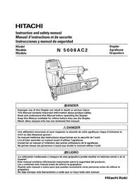 Notice HITACHI N5008AC2 Grapadora