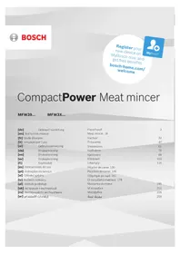 BOSCH CompactPower MFW3X10W - Picadora de carne