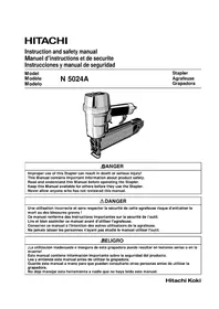 Notice HITACHI N5024A Grapadora