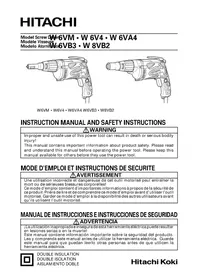 Notice HITACHI W 6VM Visseuse