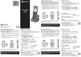 Notice Amplicomms POWERTEL 1701 Téléphone