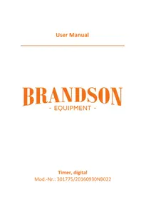 Notice Brandson 301775 Digital timer