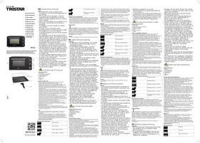 Notice TRISTAR OV3625 Four électrique