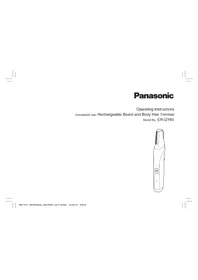 Notice PANASONIC ERGY60 Sakal düzeltici