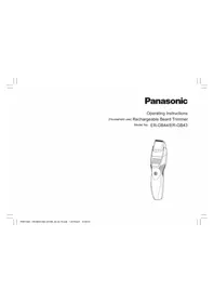 Notice PANASONIC ERGB43 Sakal düzeltici