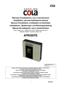 Notice Cola AFRODITE CANALIZZABILE Poêle