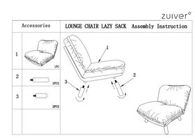 Notice Zuiver LAZY SACK Chaise