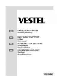 Notice VESTEL VEKS4025 Koelkast