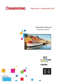 Notice CHANGHONG LED32D2080T2 Televize